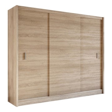 Garderoba z drsnimi vrati SAPHIRA 250x215 cm hrast sonoma