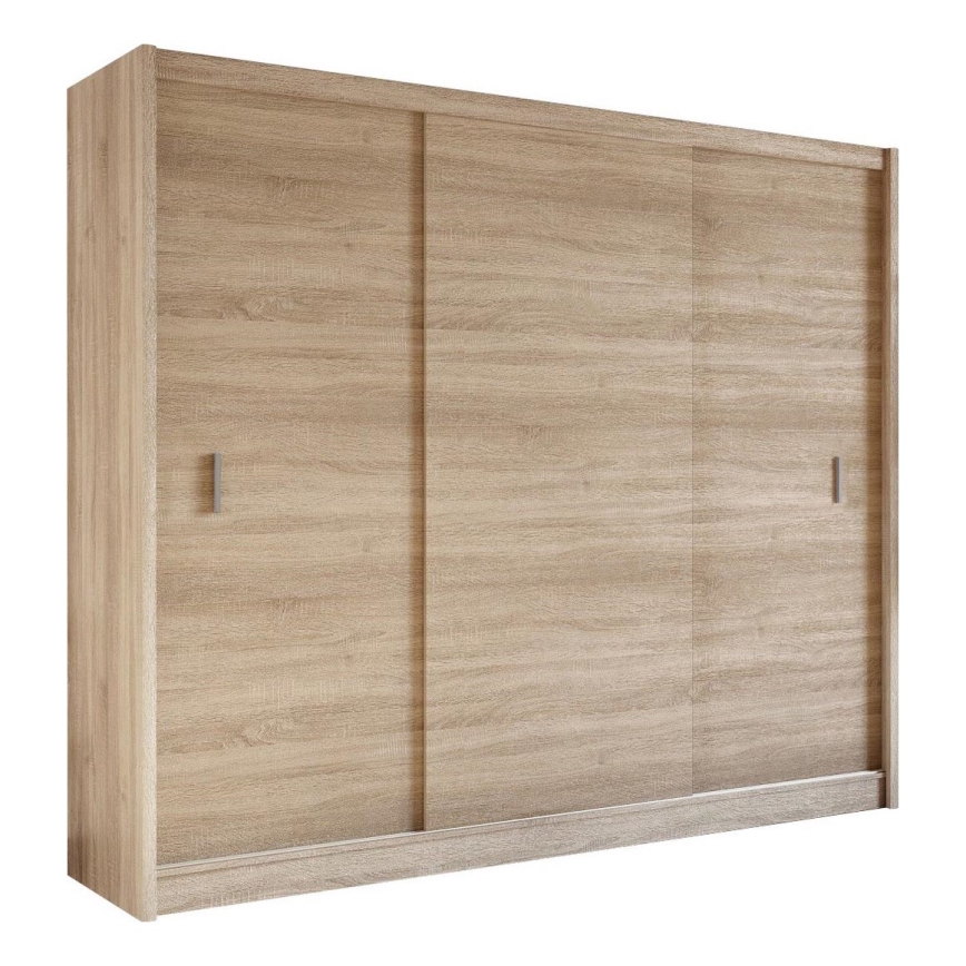 Garderoba z drsnimi vrati SAPHIRA 250x215 cm hrast sonoma