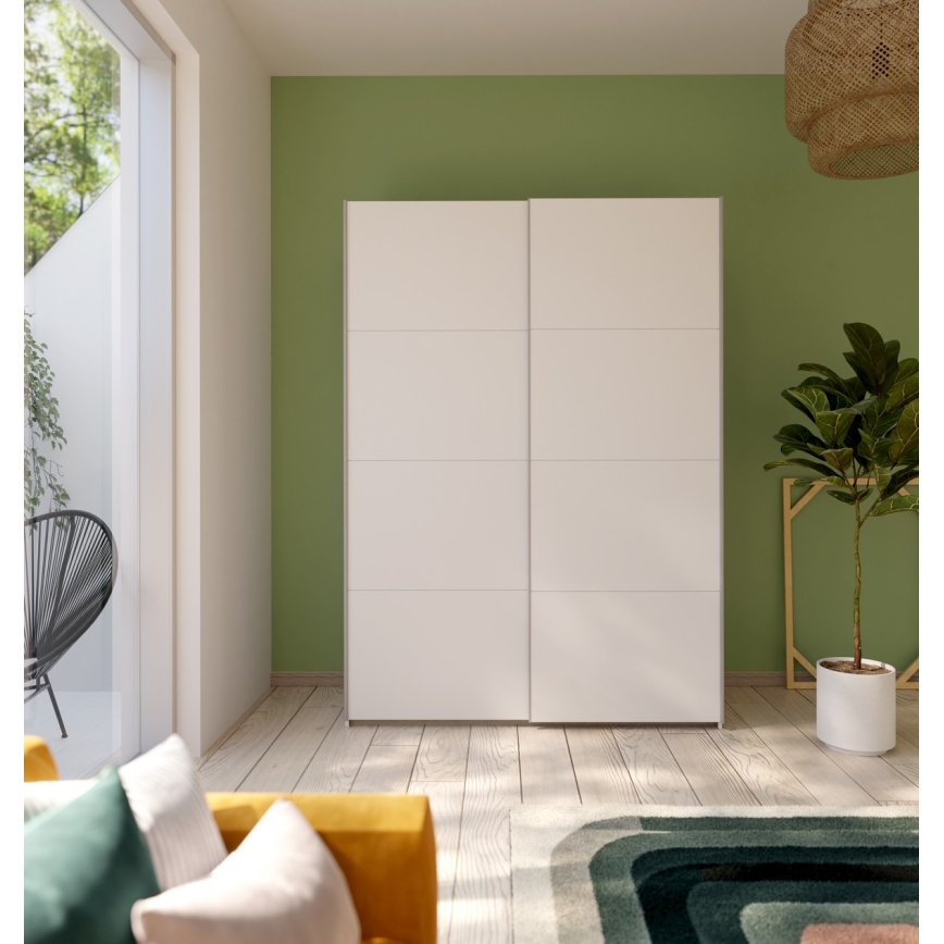 Garderobna omara KARO 150x210 cm, bela