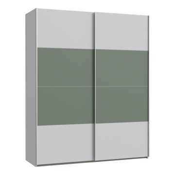 Garderobna omara KARO 170x210 cm siva/zelena