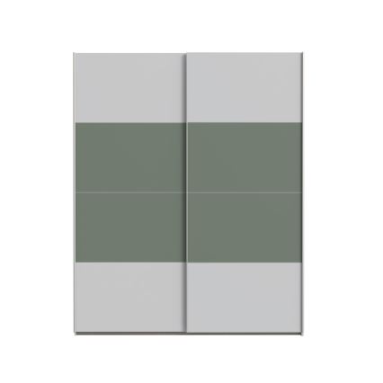 Garderobna omara KARO 170x210 cm siva/zelena