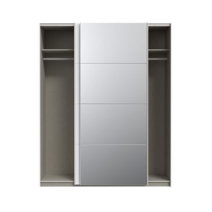 Garderobna omara KARO z ogledalom 170x210 cm bela