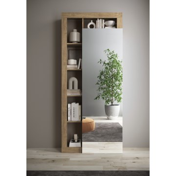 Garderobna omara LENOR 91x209 cm bela/rjava