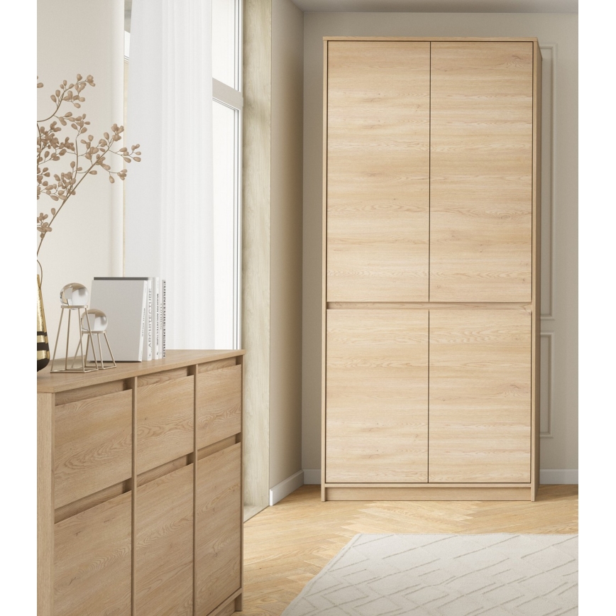 Garderobna omara MIYABI 90x198x52 cm hrast Cremona