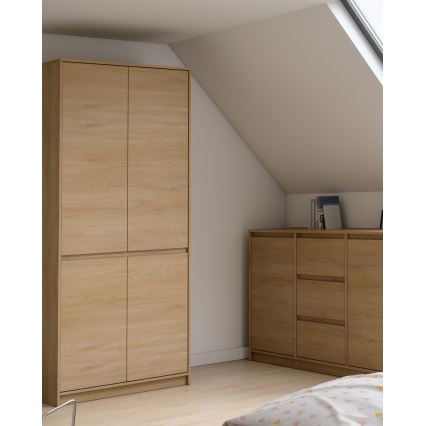 Garderobna omara MIYABI 90x198x52 cm hrast Cremona