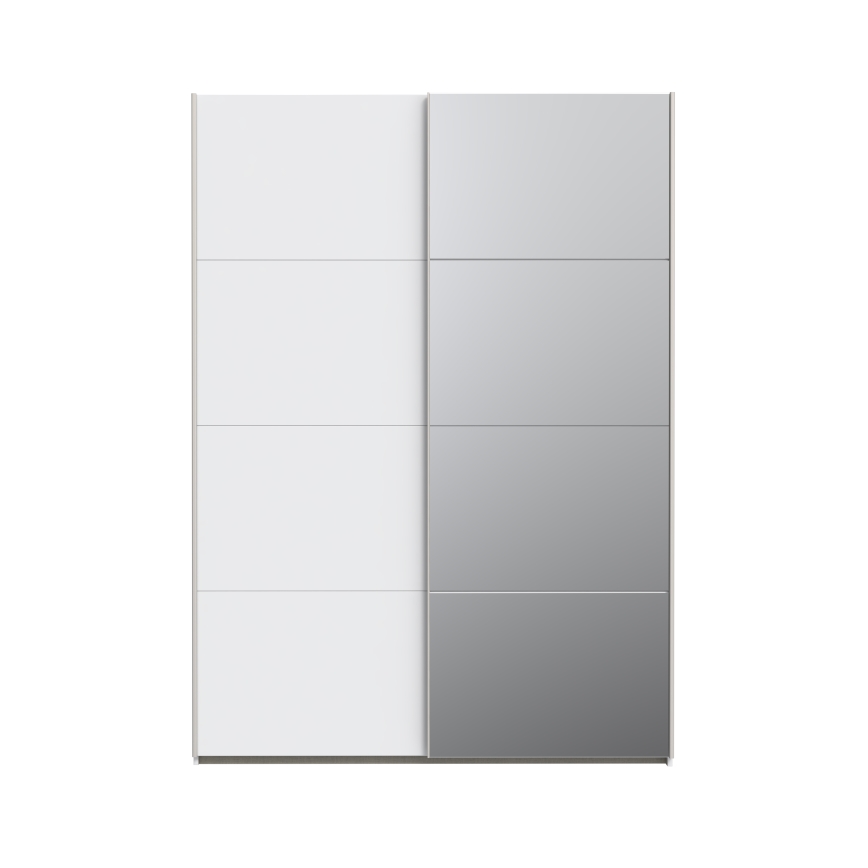 Garderobna omara z ogledalom KARO 150x210 cm, bela