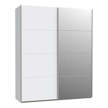 Garderobna omara z ogledalom KARO 170x210 cm, bela