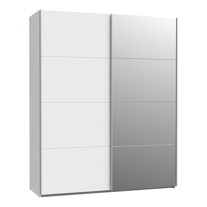 Garderobna omara z ogledalom KARO 170x210 cm, bela