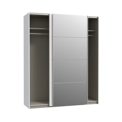 Garderobna omara z ogledalom KARO 170x210 cm, bela