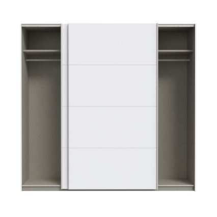 Garderobna omara z ogledalom KARO 220x210 cm bela
