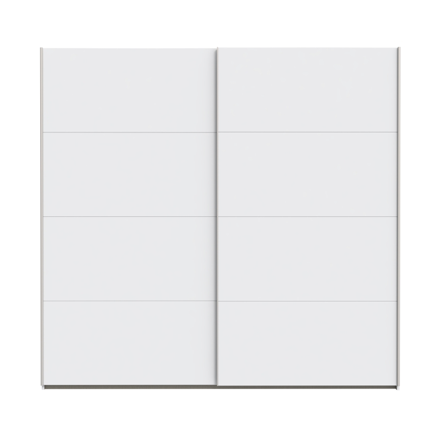 Garderobna omara z ogledalom KARO 220x210 cm bela