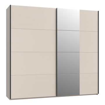 Garderobna omara z ogledalom ODEN 220x210 cm bež