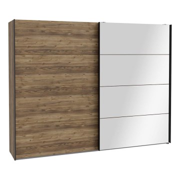 Garderobna omara z ogledalom OREN 270x210 cm hrast artisan