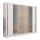 Garderobna omara z ogledalom SANTINO 250x215 cm bela/hrast craft
