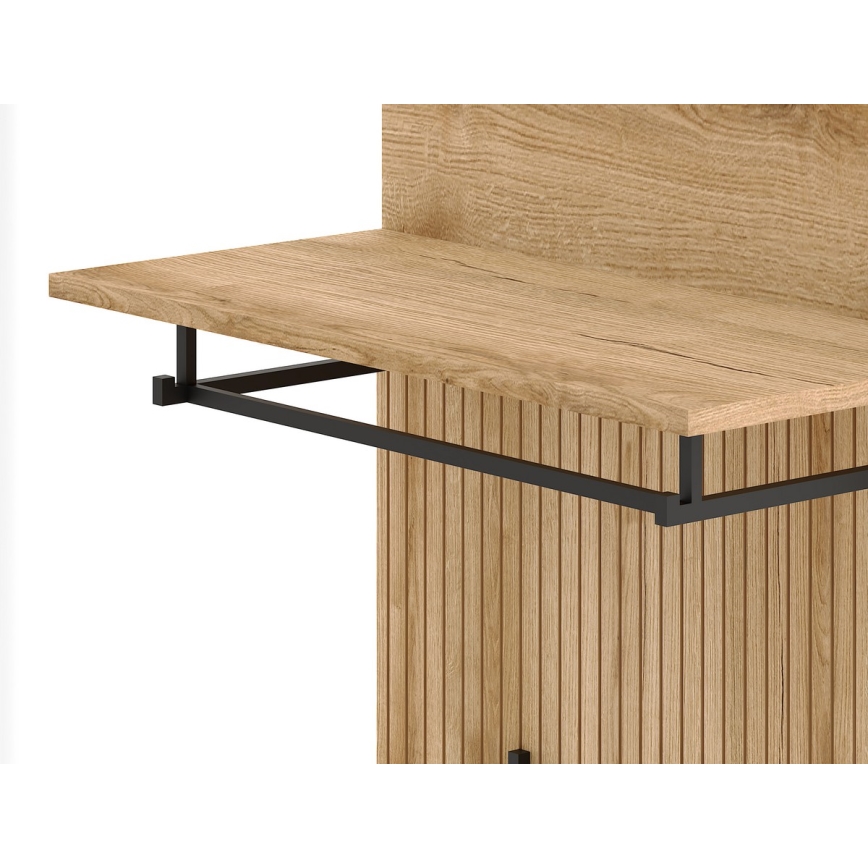 Garderobna stena KLEO rjava/bela