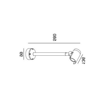 Gardino LX1674 - LED Zunanji stenski reflektor ROSE LED/15W/230V IP65