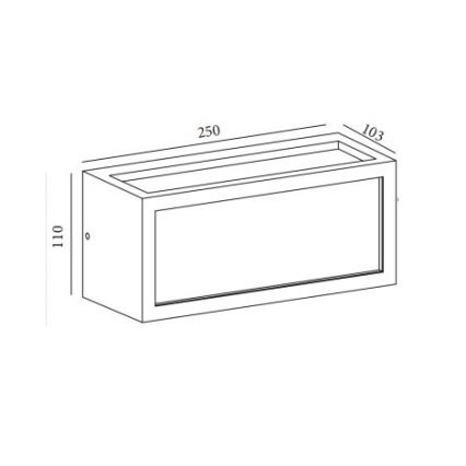 Gardino LX5705-LED - LED Zunanja stenska svetilka BETULLA LED/18W/230V IP54