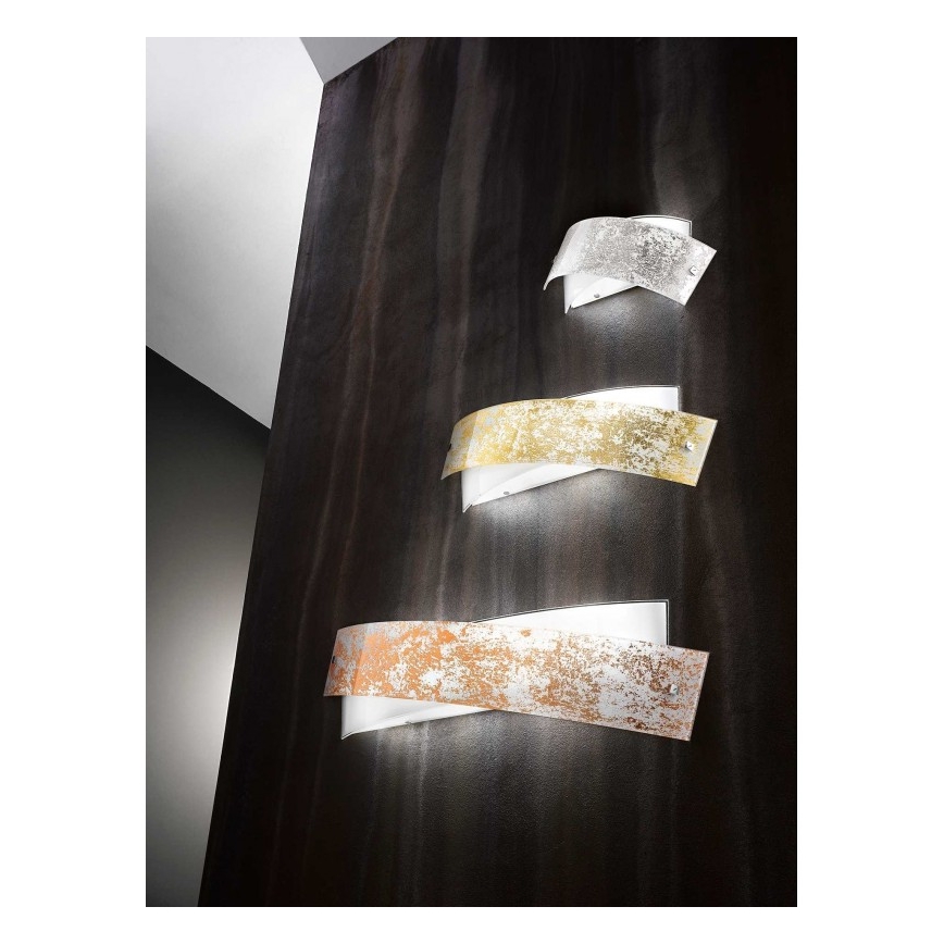 Gea Luce CAMILLA A M arg - Stenska svetilka CAMILLA 4xE14/28W/230V 54 cm srebrna