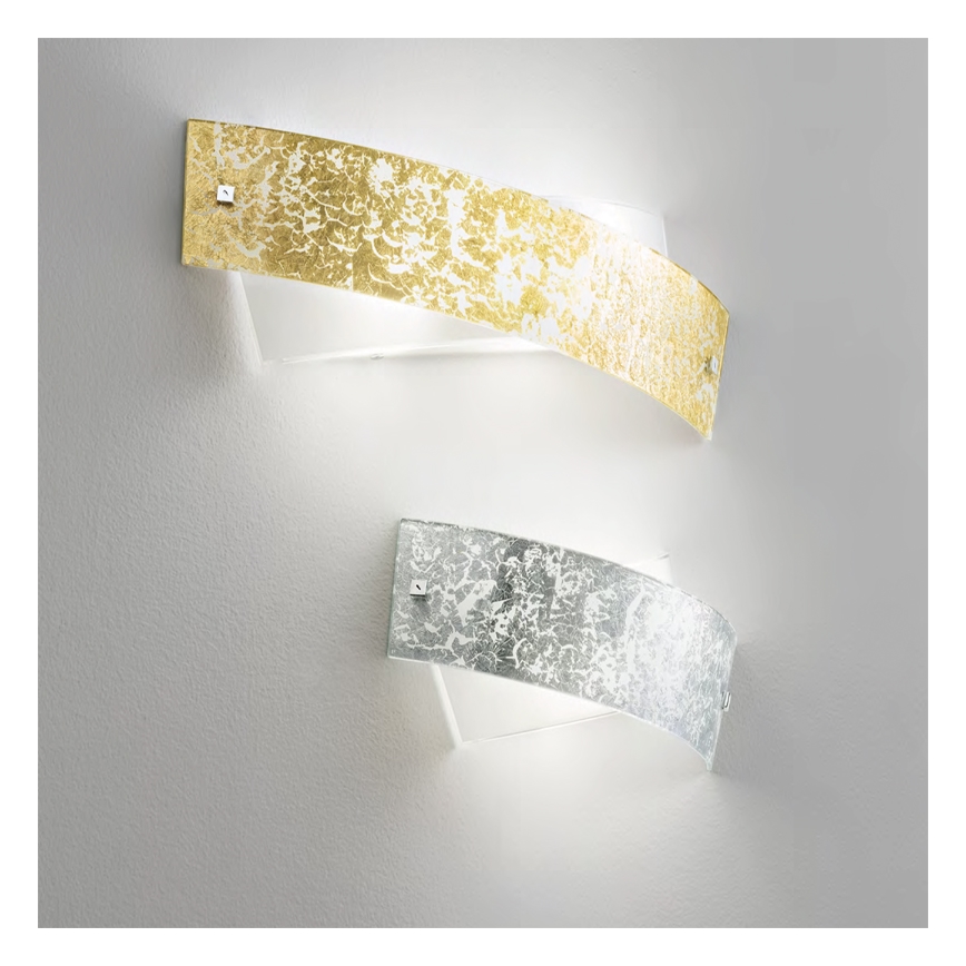 Gea Luce CAMILLA A M arg - Stenska svetilka CAMILLA 4xE14/28W/230V 54 cm srebrna