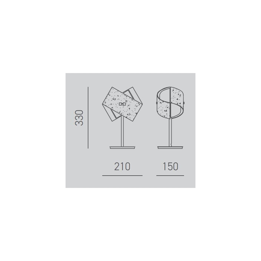 Gea Luce CAMILLA L P arg - Namizna svetilka CAMILLA 1xE14/42W/230V srebrna