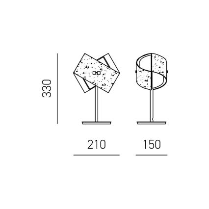Gea Luce CAMILLA L P arg - Namizna svetilka CAMILLA 1xE14/42W/230V srebrna