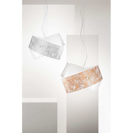 Gea Luce CAMILLA S G arg - Lestenec na vrvici CAMILLA 2xE27/70W/230V srebrna