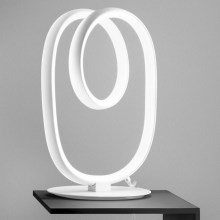 Gea Luce DIVA L BIANCO SATINATO - LED Zatemnitvena namizna svetilka DIVA LED/17W/230V bela