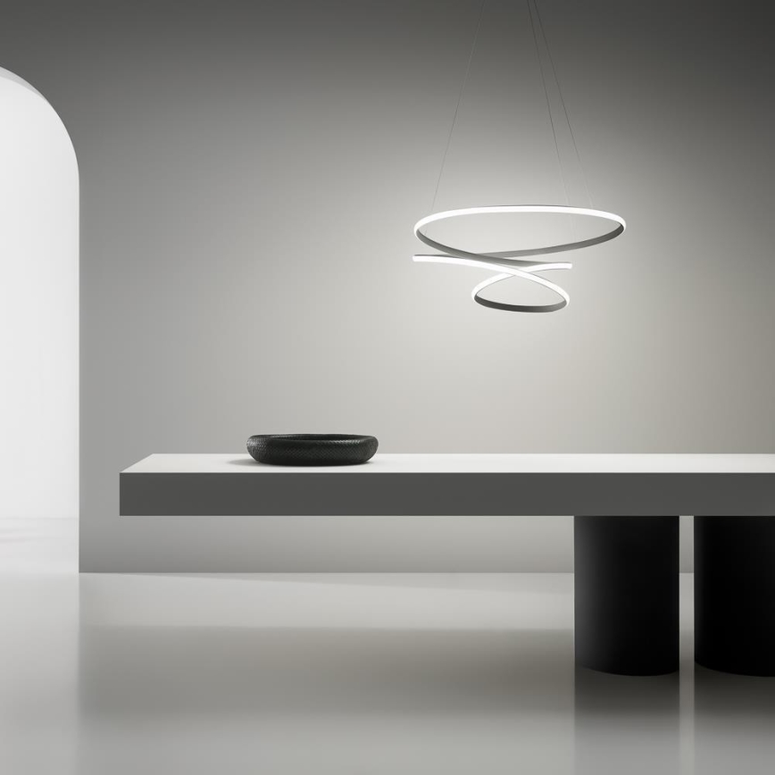 Gea Luce DIVA S P TITANIO - LED Zatemnitveni lestenec na vrvici DIVA LED/43W/230V antracit