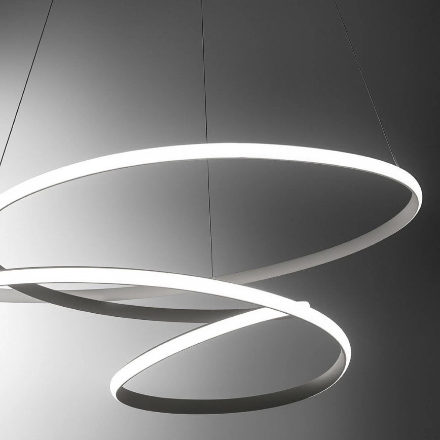 Gea Luce DIVA S/S TITANIO -  LED Zatemnitveni lestenec na vrvici DIVA LED/80W/230V siva