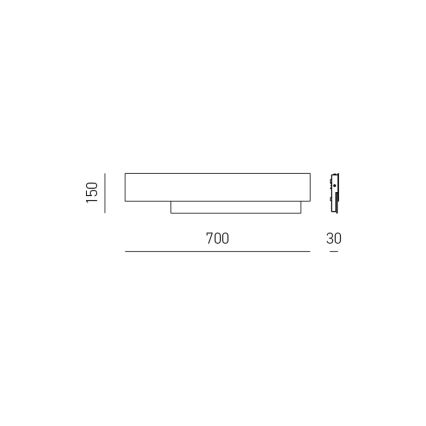 Gea Luce DOHA A G B - LED Stenska svetilka DOHA LED/25W/230V 70 cm bela
