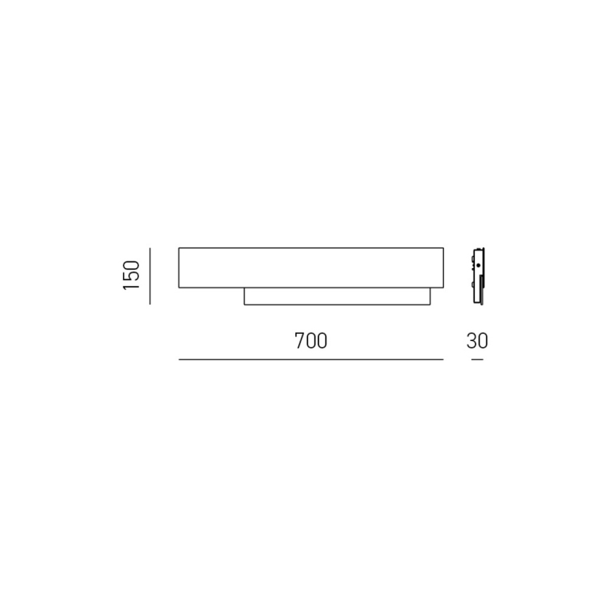 Gea Luce DOHA A G N - LED Stenska svetilka DOHA LED/25W/230V 70 cm črna