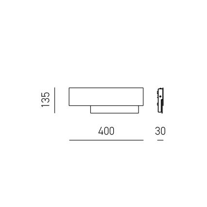 Gea Luce DOHA A P A - LED Stenska svetilka DOHA LED/15W/230V 40 cm sijajni krom