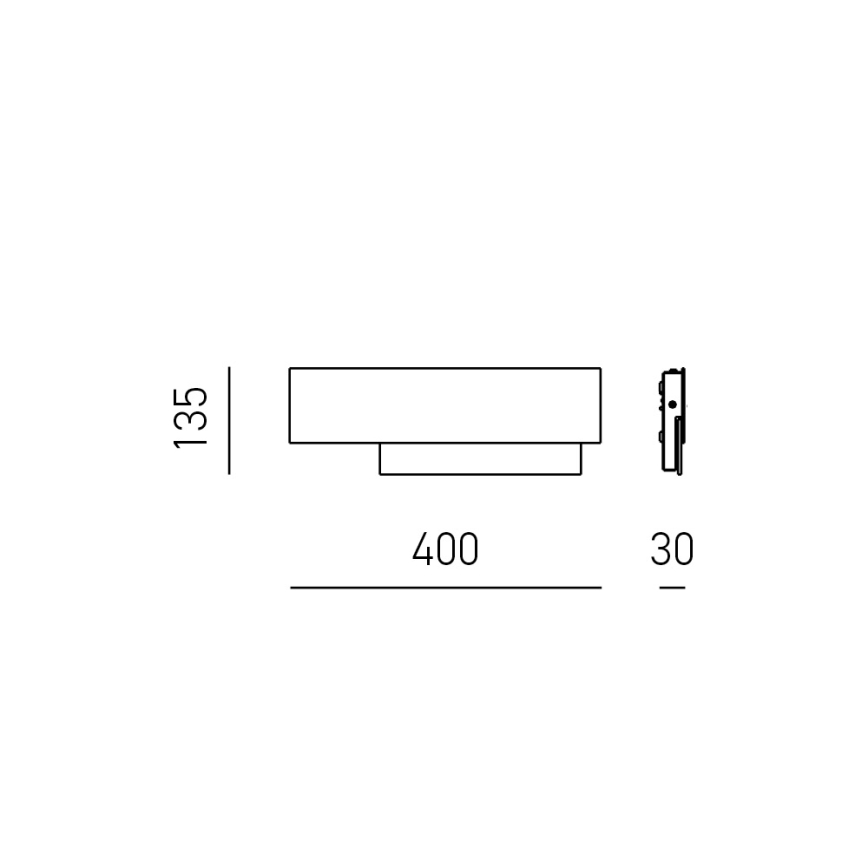 Gea Luce DOHA A P A - LED Stenska svetilka DOHA LED/15W/230V 40 cm sijajni krom
