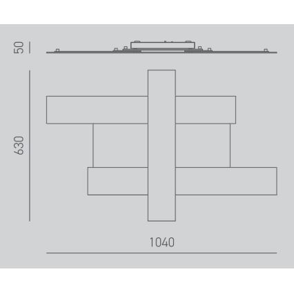 Gea Luce DOHA P G B - LED Stropna svetilka DOHA LED/50W/230V 104 cm bela