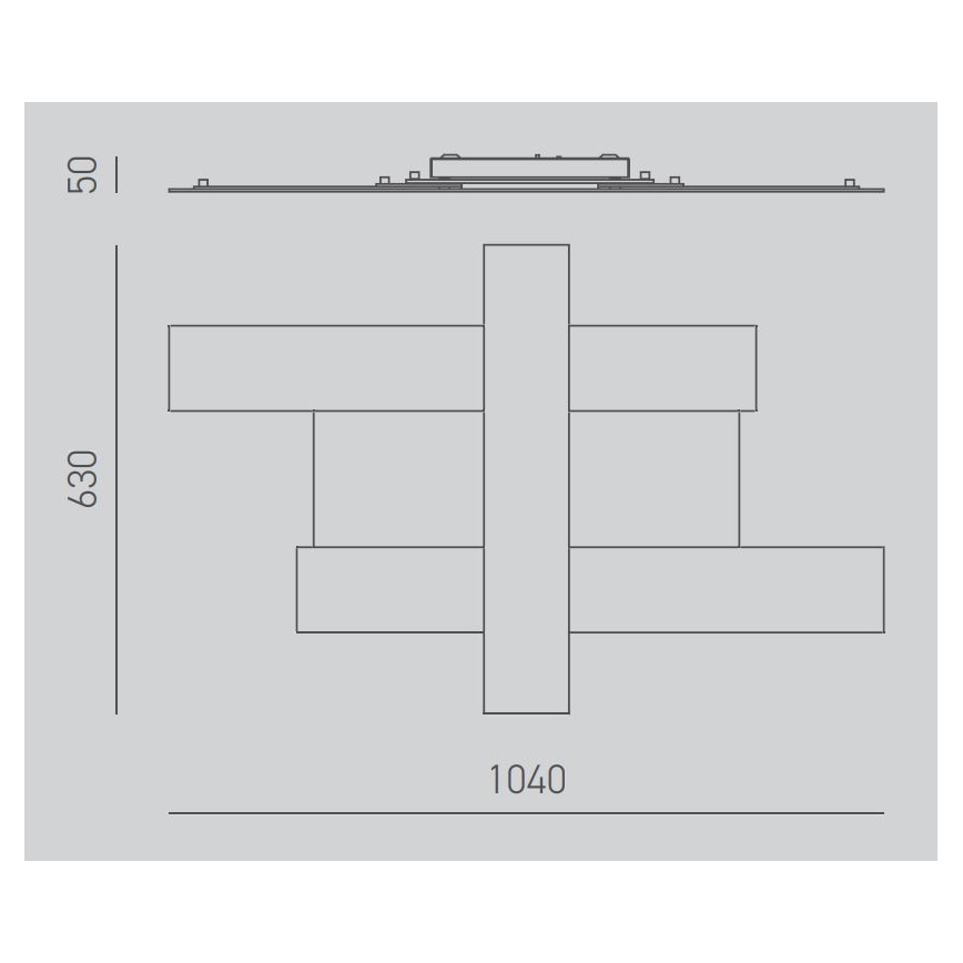 Gea Luce DOHA P G N - LED Stropna svetilka DOHA LED/50W/230V 104 cm črna