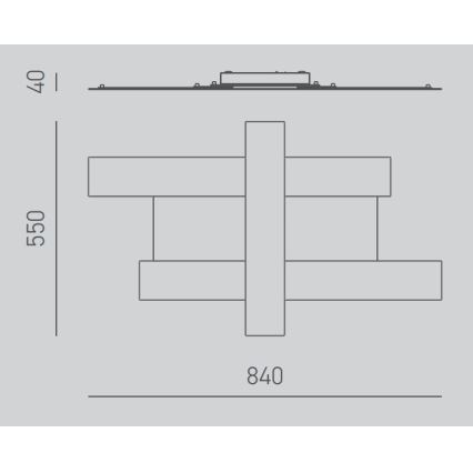 Gea Luce DOHA P M A - LED Stropna svetilka DOHA LED/40W/230V 84 cm mat krom