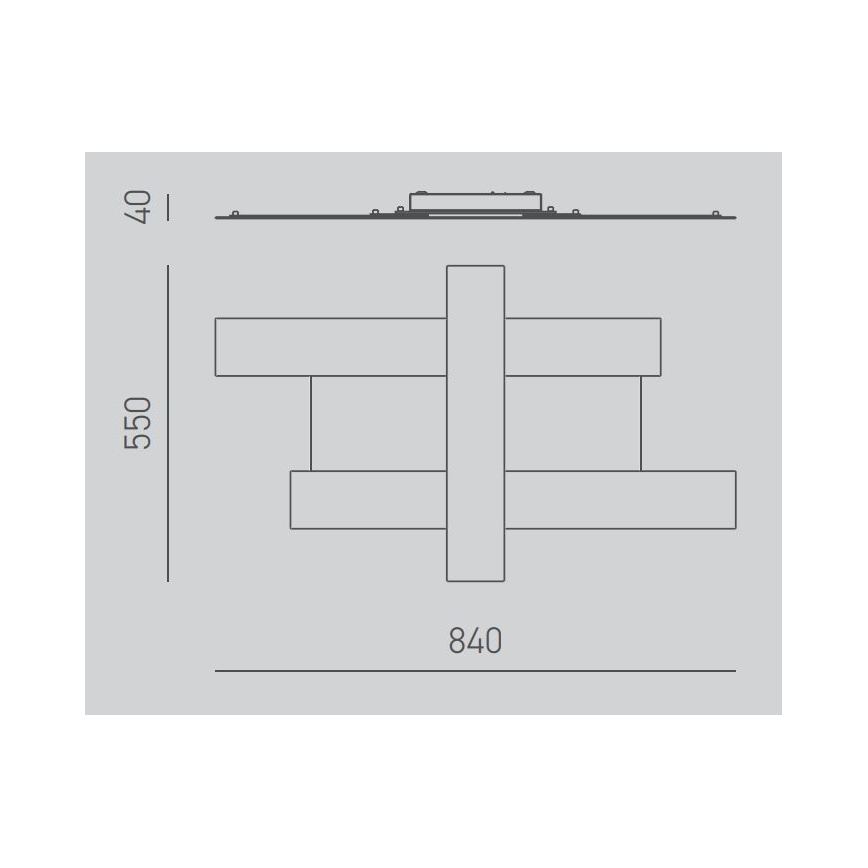 Gea Luce DOHA P M N - LED Stropna svetilka DOHA LED/40W/230V 84 cm črna