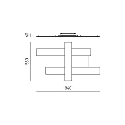 Gea Luce DOHA P M N - LED Stropna svetilka DOHA LED/40W/230V 84 cm črna