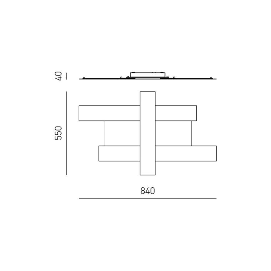 Gea Luce DOHA P M N - LED Stropna svetilka DOHA LED/40W/230V 84 cm črna