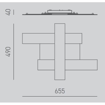 Gea Luce DOHA P P A - LED Stropna svetilka DOHA LED/30W/230V 65,5 cm mat krom