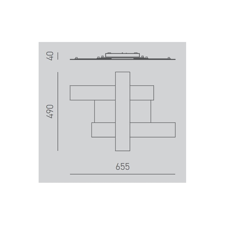 Gea Luce DOHA P P A - LED Stropna svetilka DOHA LED/30W/230V 65,5 cm mat krom