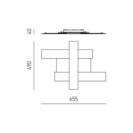 Gea Luce DOHA P P B - LED Stropna svetilka DOHA LED/30W/230V 65,5 cm bela