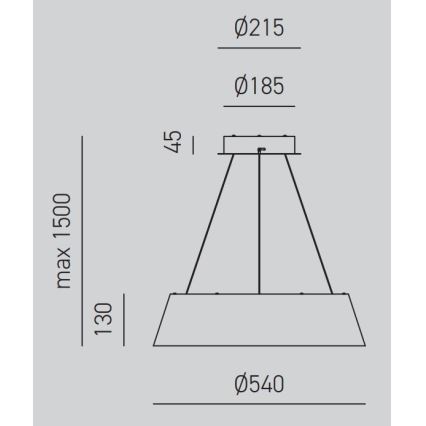 Gea Luce JULIETTE S B - LED Zatemnitveni lestenec na vrvici JULIETTE LED/50W/230V bela