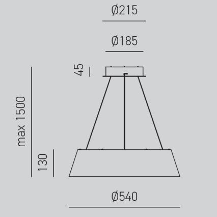 Gea Luce JULIETTE S N - LED Zatemnitveni lestenec na vrvici JULIETTE LED/50W/230V črna/zlata