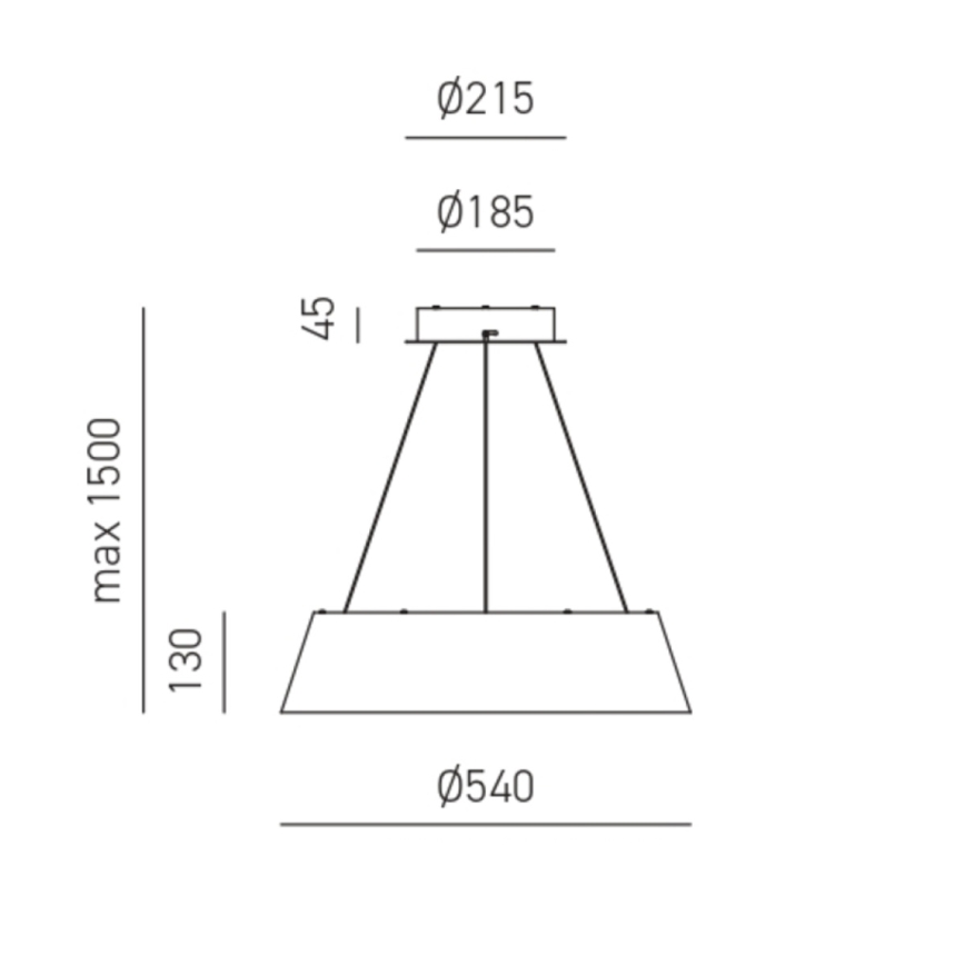 Gea Luce JULIETTE S N - LED Zatemnitveni lestenec na vrvici JULIETTE LED/50W/230V črna/zlata