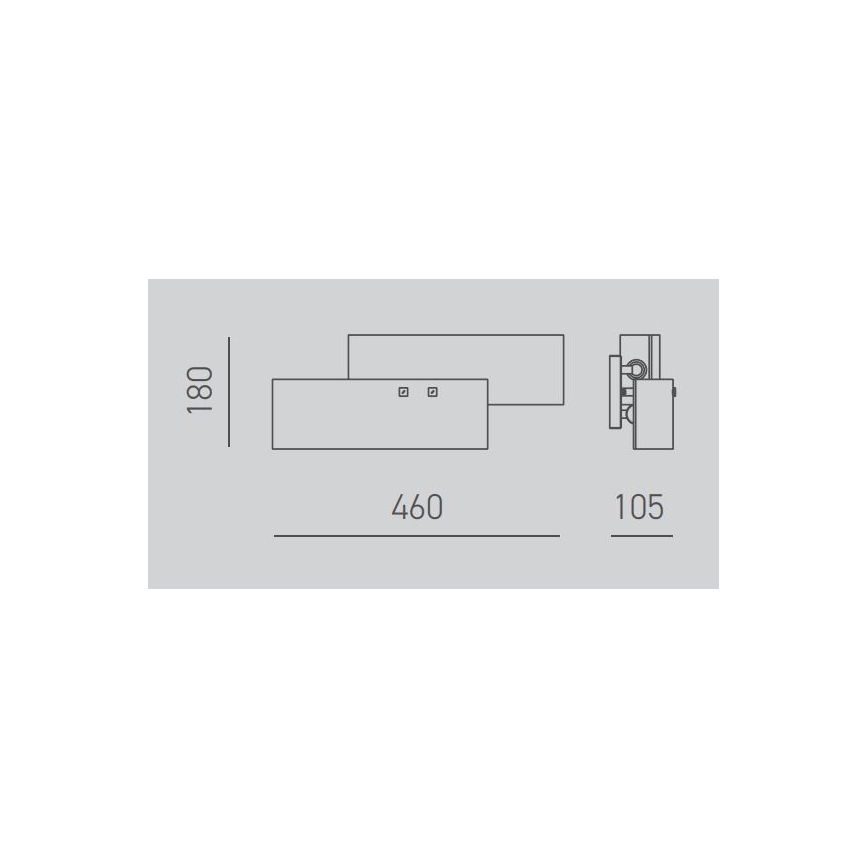 Gea Luce LARA A P arg - Stenska svetilka LARA 2xE14/42W/230V srebrna
