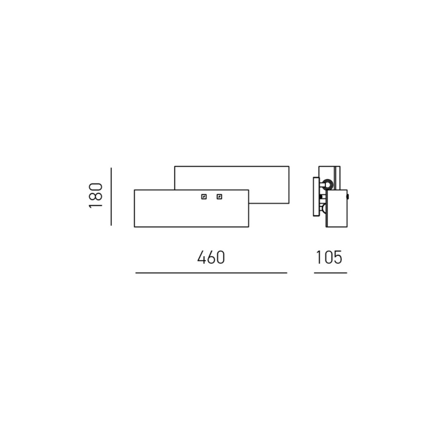 Gea Luce LARA A P arg - Stenska svetilka LARA 2xE14/42W/230V srebrna