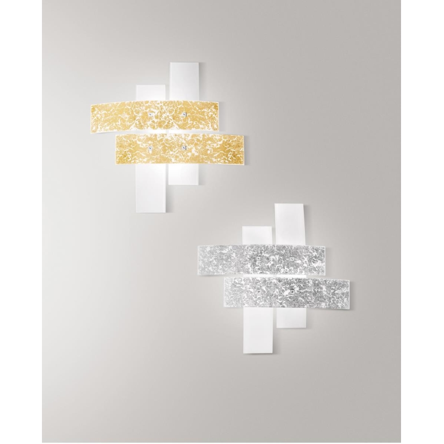 Gea Luce LARA P M arg - Stropna svetilka LARA 2xE27/70W/230V 70 cm srebrna