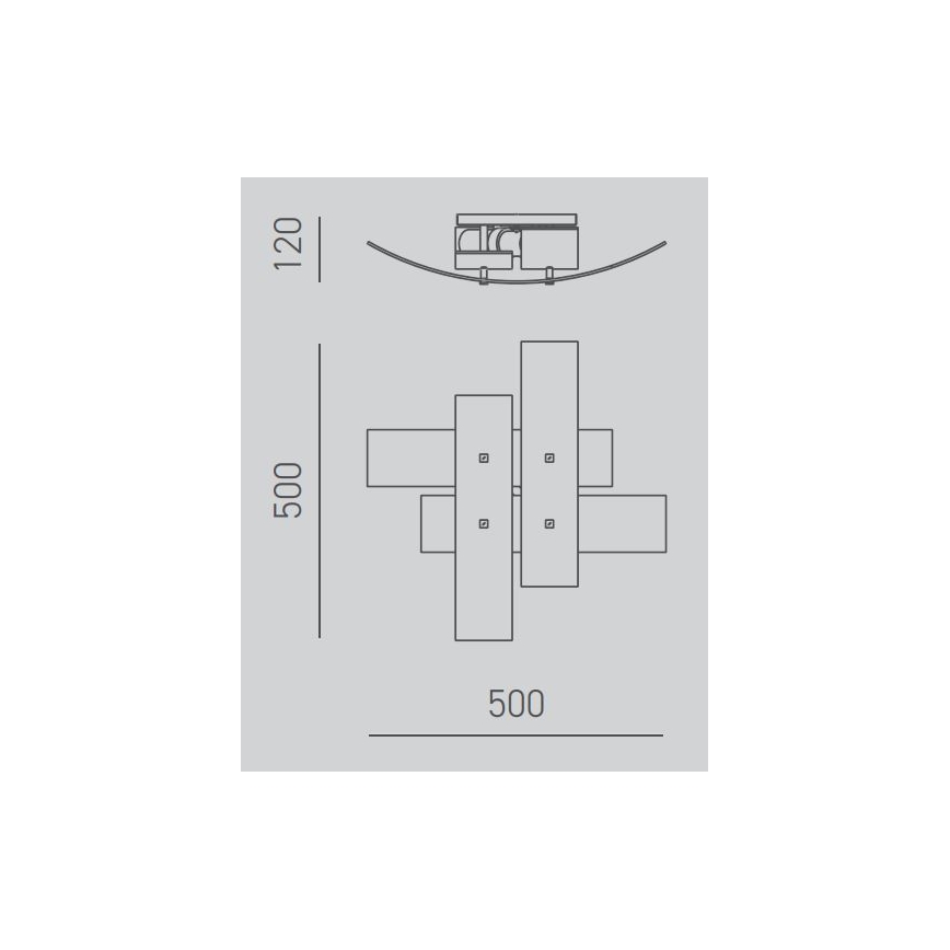 Gea Luce LARA P P arg - Stropna svetilka LARA 2xE27/52W/230V 50 cm srebrna