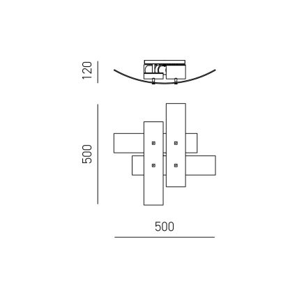 Gea Luce LARA P P arg - Stropna svetilka LARA 2xE27/52W/230V 50 cm srebrna